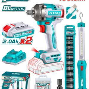 TOTAL Cordless 2 pcs combo kit (Work Lamp & Impact Wrench) TOSLI23048