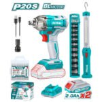 TOTAL Cordless 2 pcs combo kit (Work Lamp & Impact Wrench) TOSLI231004