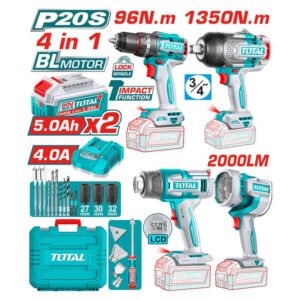 TOTAL Cordless 4 pcs combo kit TOSLI250608