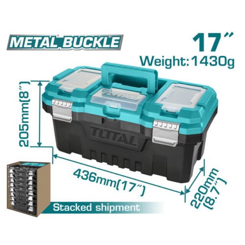 TOTAL 17" Plastic tool box TPBX0172