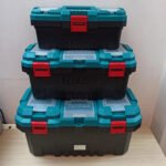 TOTAL 3 Pcs plastic tool boxes set TPBXK0031