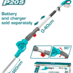 TOTAL Lithium-Ion pole hedge trimmer 20V 460mm TPHT201601