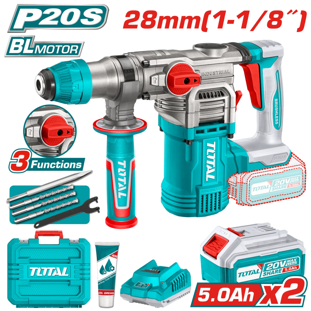 TOTAL Cordless rotary hammer TRHLI202885