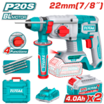 TOTAL Cordless rotary hammer TRHLI212282