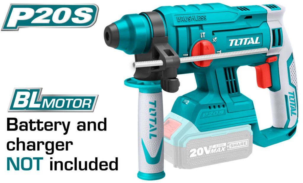 TOTAL Lithium-Ion rotary hammer Brushless Motor 20V TRHLI2201