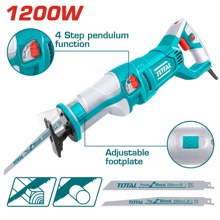 TOTAL Reciprocating saw 1200W TS1001201