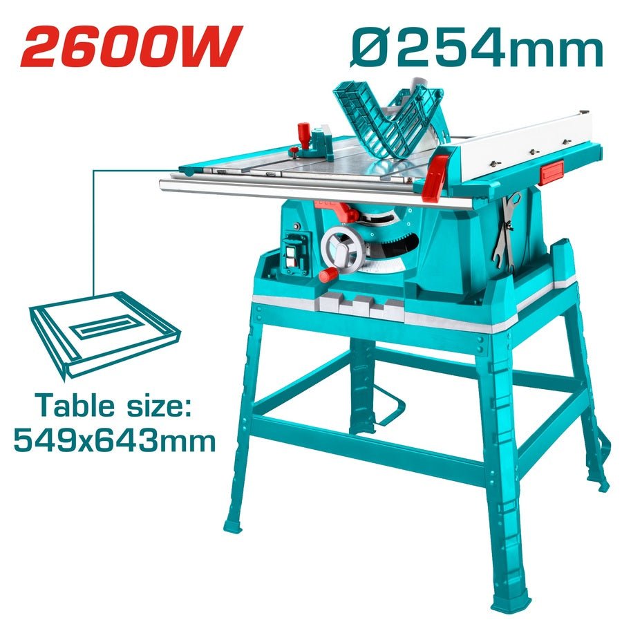 TOTAL Table saw 2600W 254mm TS526043