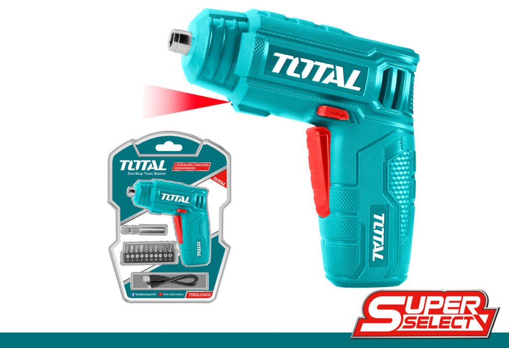 TOTAL Lithium-Ion cordless screwdriver 4V TSDLI0402