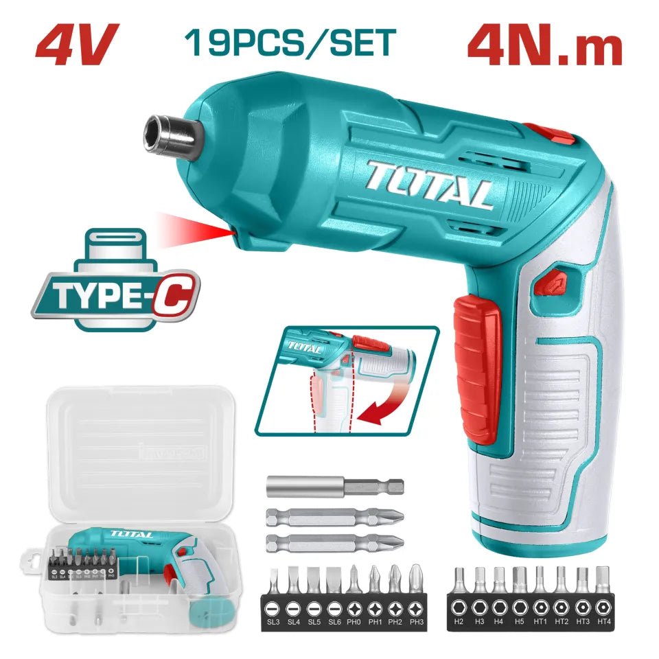 TOTAL Cordless screwdriver 4V TSDLI0442