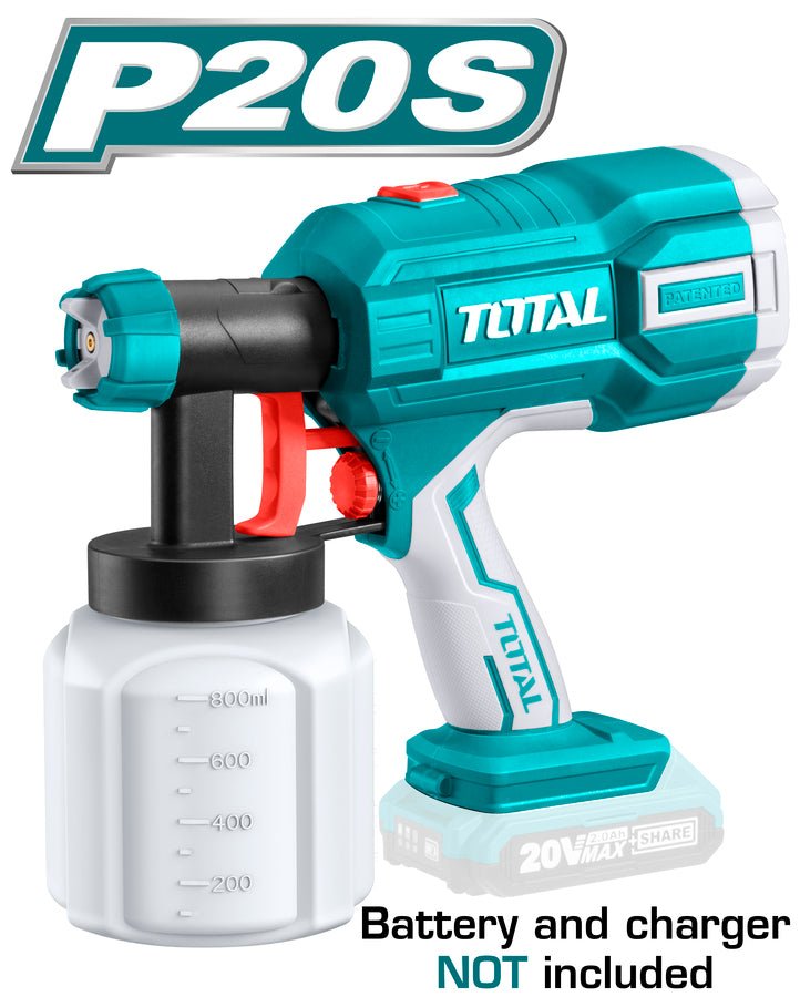 TOTAL Lithium-Ion spray gun 20V TSGLI2001