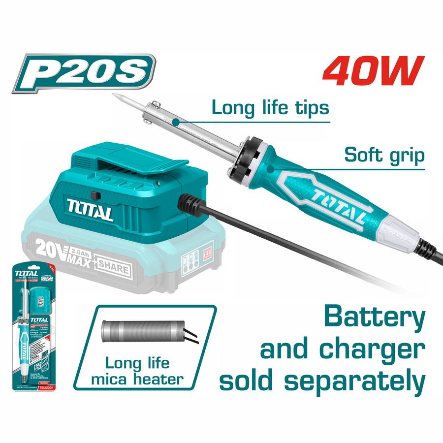 TOTAL Cordless soldering iron TSILI2001