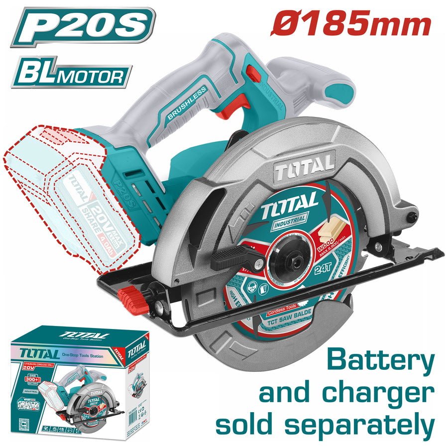TOTAL Lithium-Ion circular saw 20V TSLI1851