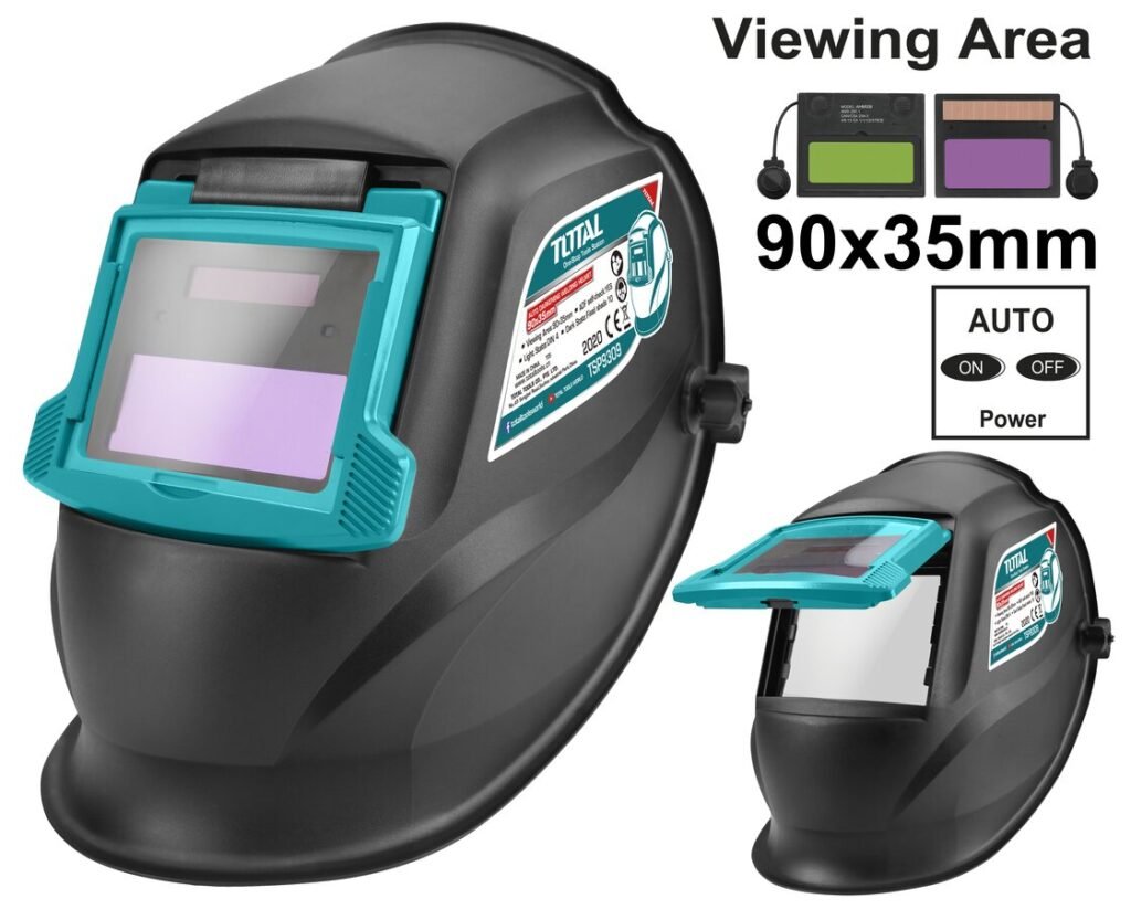 TOTAL Auto Darkening Welding Helmet 90X35mm TSP9309