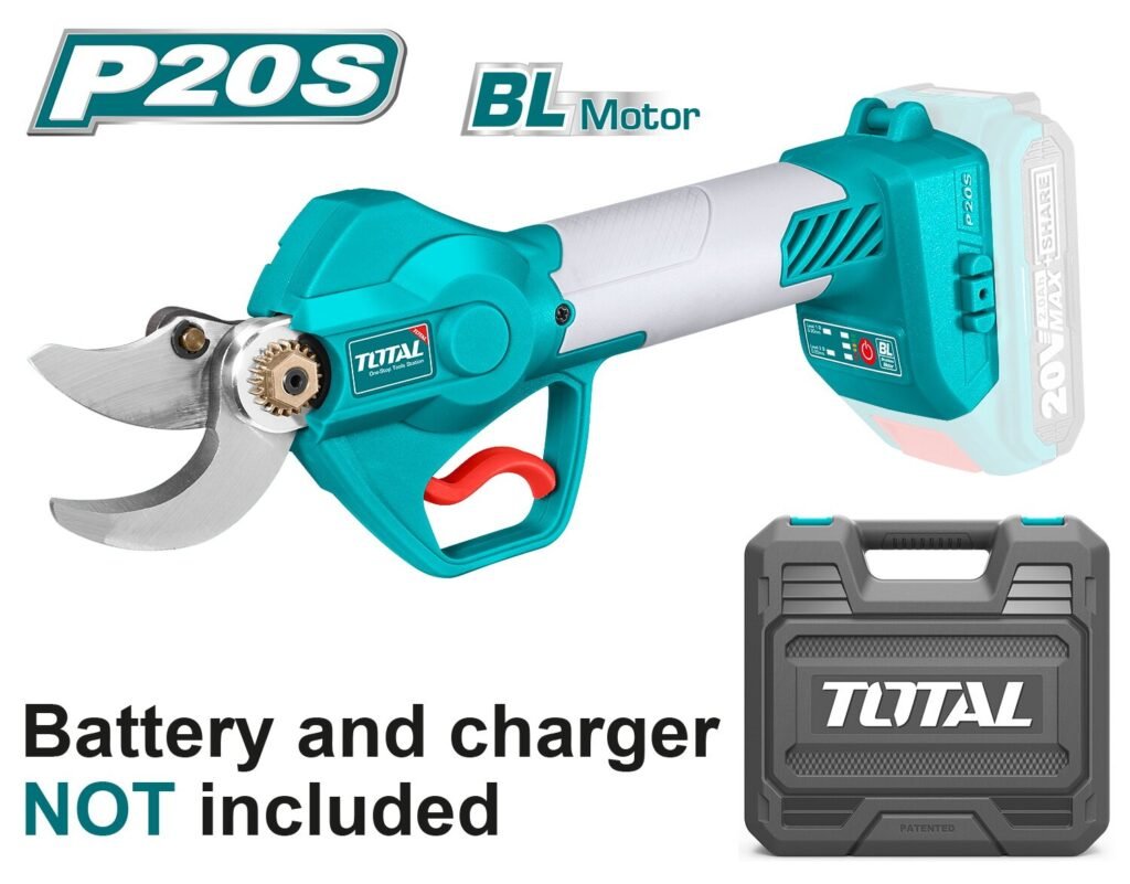 TOTAL Lithium-Ion gauge straight shear (Cordless Pruner) Brushless Motor20V TSSLI2001