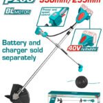 TOTAL Lithium-Ion string trimmer and brush cutter 40V Brushless Motor TSTLI20018