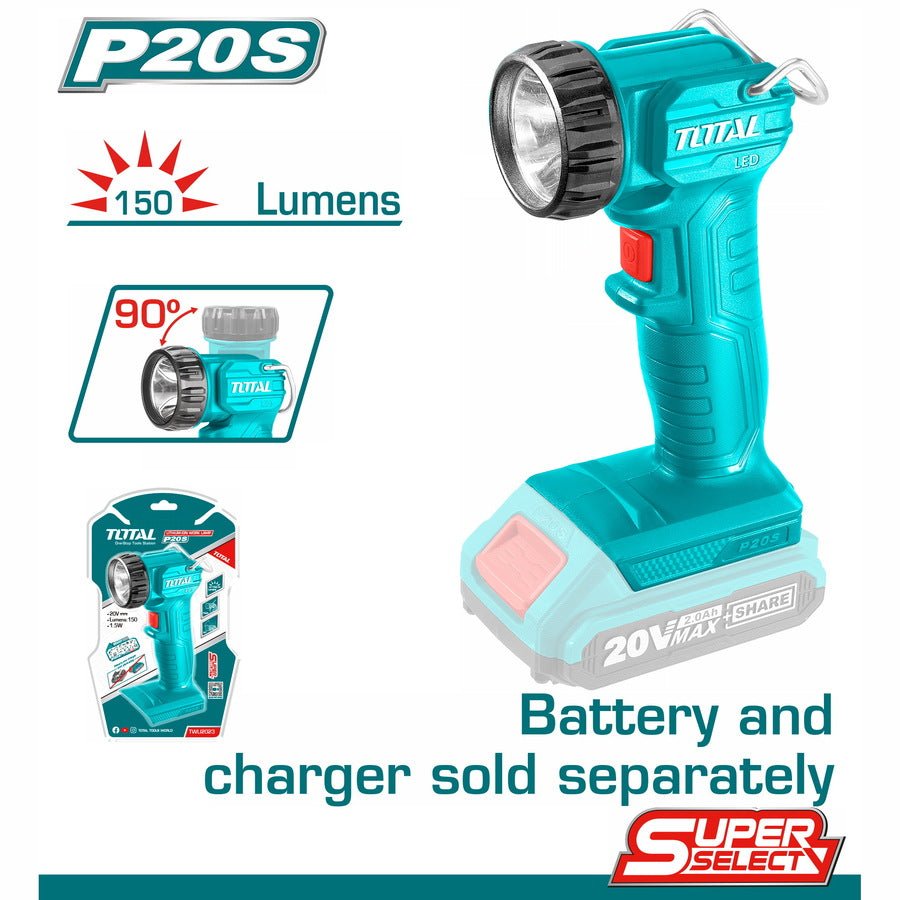 TOTAL Lithium-ion work lamp 20V TWLI2023