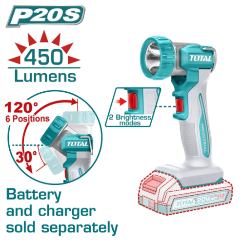 TOTAL Cordless work lamp TWLI2058