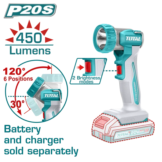 TOTAL Cordless work lamp TWLI2058