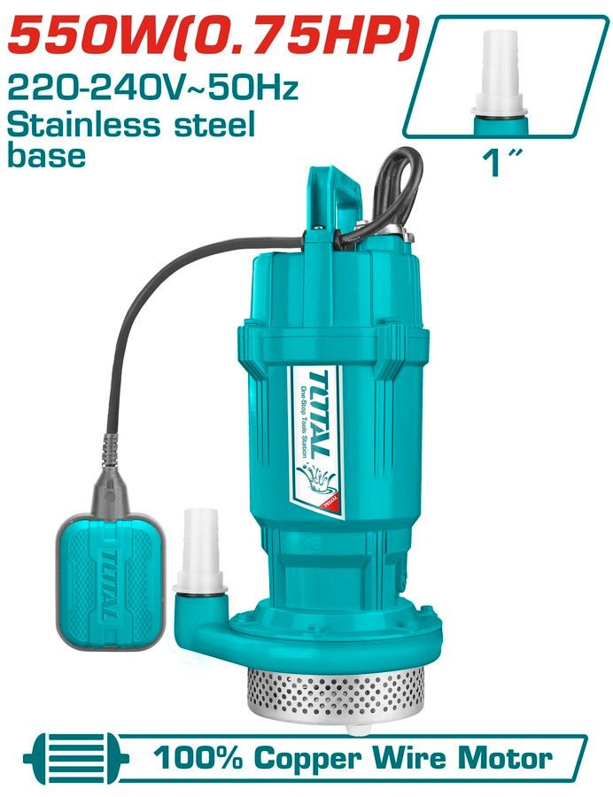 TOTAL Submersible pump 550W 0.75HP TWP65506