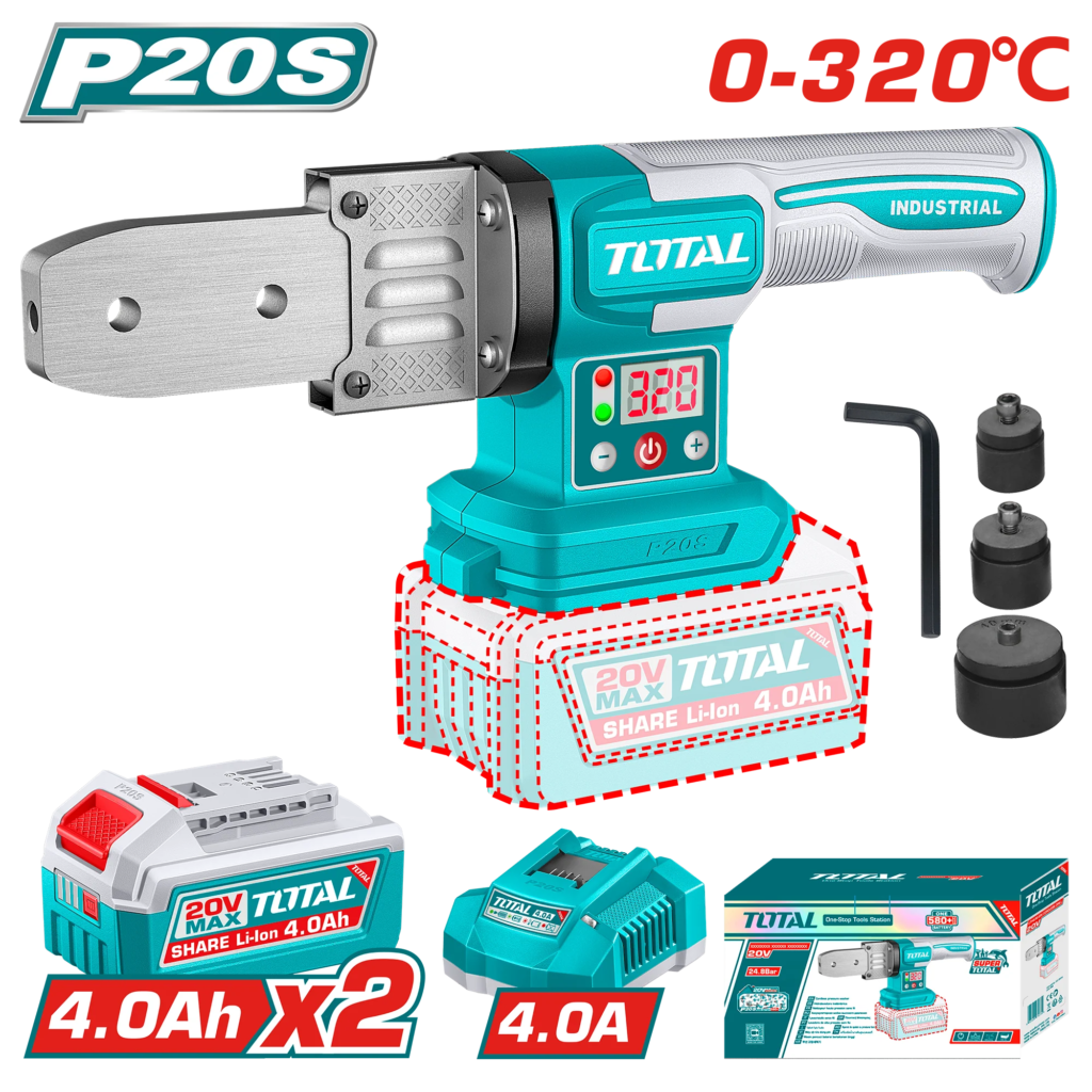 TOTAL Cordless plastic tube welding tools TWTLI20182