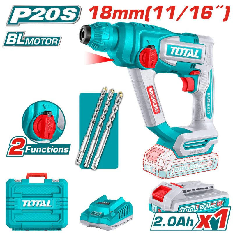 TOTAL Cordless rotary hammer TRHLI201881