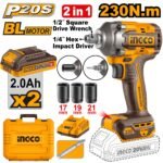 INGCO Cordless impact driver&wrench 20v CIWLI20236