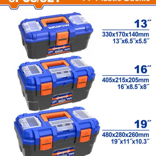 WADFOW 3 Pcs Plastic tool boxes set WTB2103