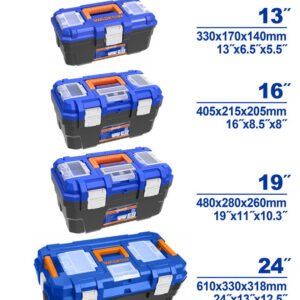 WADFOW 4 Pcs Plastic tool boxes set WTB4104