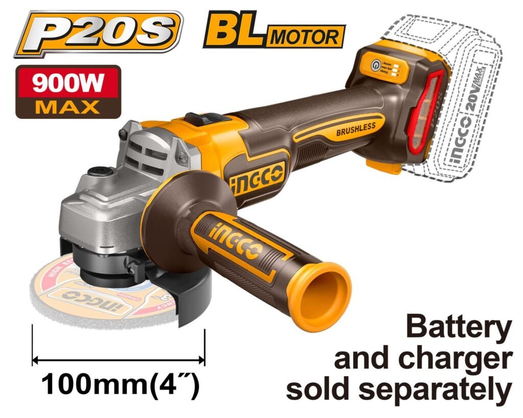 INGCO CAGLI21104 Cordless Angle Grinder 20V
