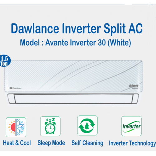 Dawlance Avante Inverter 30 Elegant White Split AC 1.5 Ton