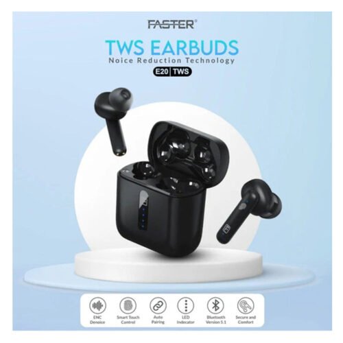 Faster E20 ENC TWS Wireless Earbuds
