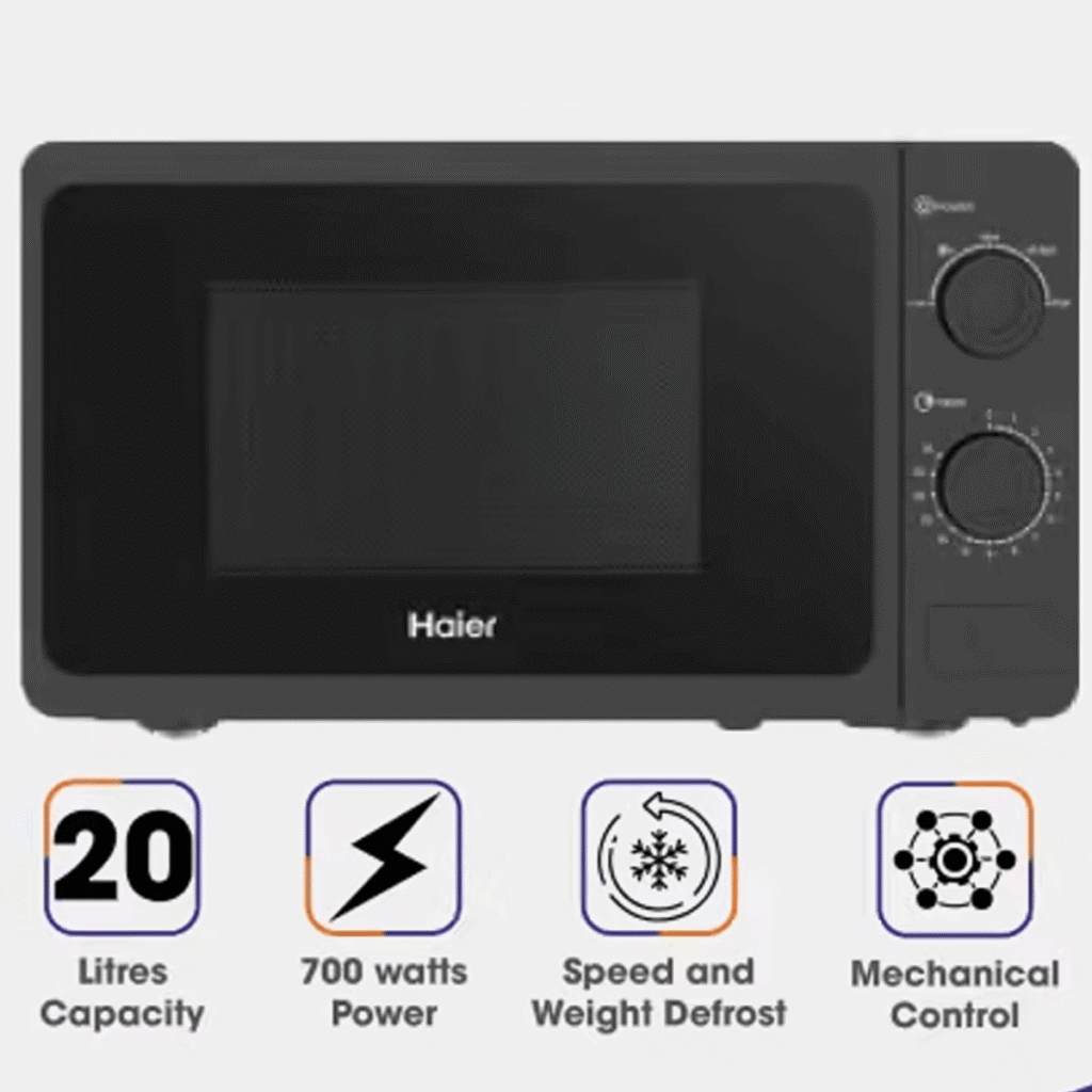 Haier HMW-20MBS Solo Microwave Oven 20 Liters