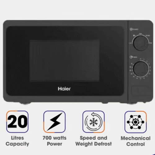 Haier HMW-20MBS Solo Microwave Oven 20 Liters