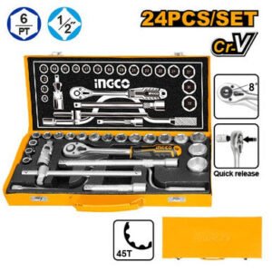 INGCO 24 Pcs 1/2" socket set HKTS0243