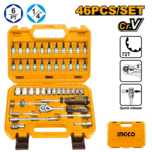 Ingco 46 Pcs 1/4" socket set HKTS14462