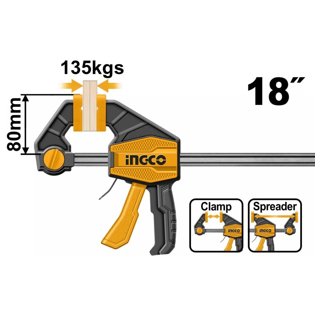INGCO HQBC18801 Quick Bar Clamp 80 x 450mm