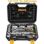 INGCO HKTS42441 44 pcs 1 / 4"&1 / 2" Socket Set