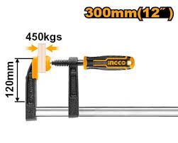 INGCO F clamp with plastic handle 120*300mm HFC021201