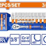 WADFOW 12 Pcs 3/8" socket set WST3212