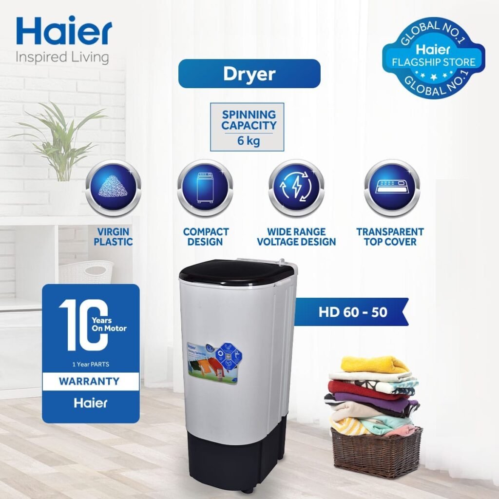 Haier HWS 60-50 Single Tub Spinner 6 kg