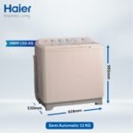 Haier HWM-120-AS Semi Automatic Washing Machine 12 kg