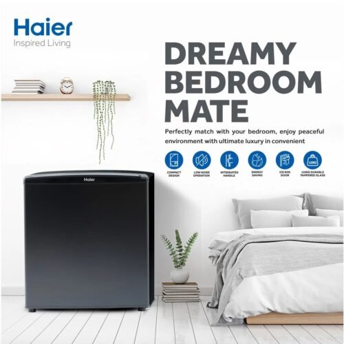 imgi_75_4c0f8d49637e7a74841659fc6bfa616a.jpg Haier mini fridge 66 Liters 2.3CF HR-66B Single door Refrigerator - Black