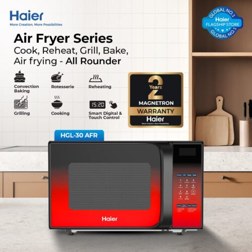Haier HMW-30AFR/AFS Air Fryer Grill Microwave Oven 30 Liters