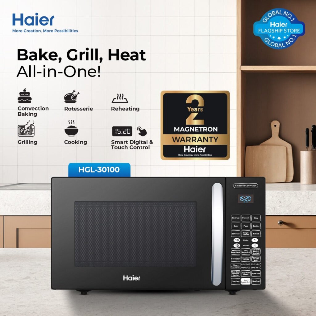 Haier HGL-30100 Rotisserie Grill Convection Microwave Oven 30 Liters