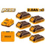 INGCO P20S Lithium-Ion battery and charger kit 20V FBCLI20611