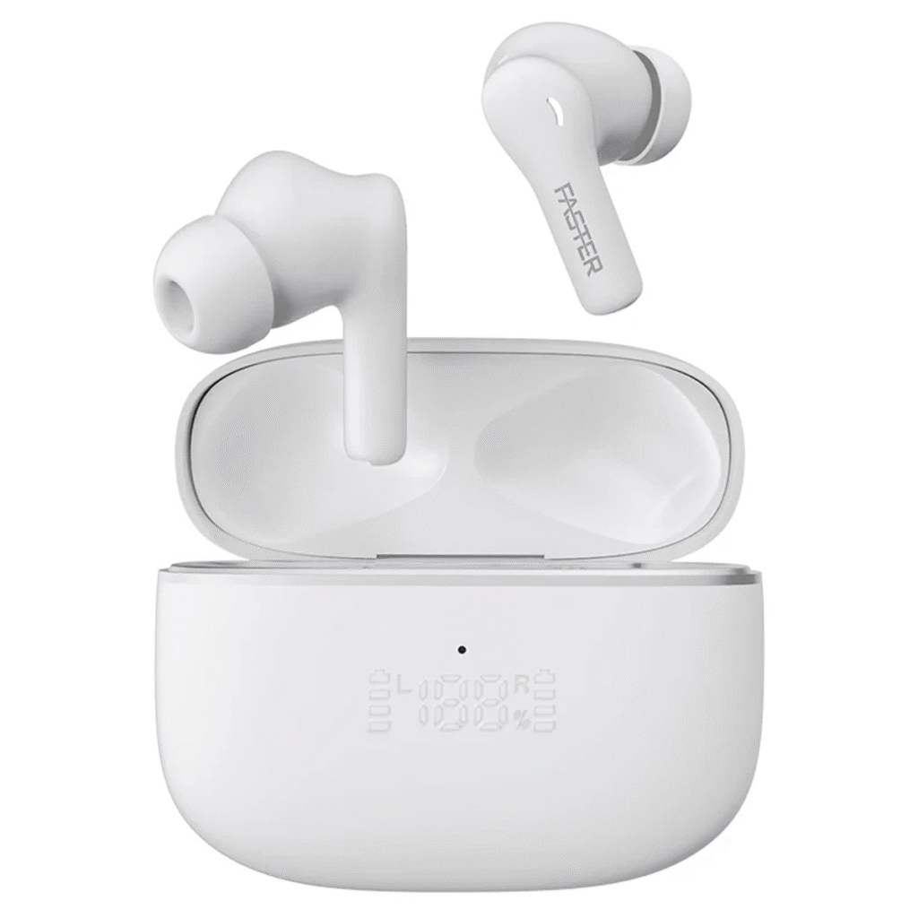 Faster MAVERICK-WHITE Wireless Earbuds White