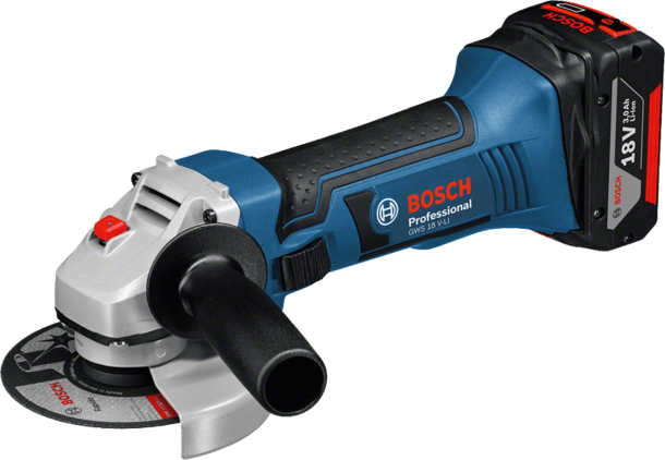 BOSCH Cordless Angle Grinder, 115mm, 18V, Extra Battery Included, GWS18V-LI Professional