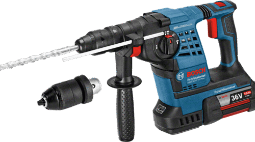 o172612v54_P_A_GBH_36_VF_LI_plus_dyn_V1.png BOSCH Cordless Rotary Hammer with SDS Plus, 30mm, 3-mode, 36.0V, Li-ion, GBH36VF-LI Plus Professional