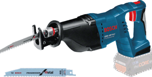 BOSCH Cordless Reciprocating Saw, 18V, Extra Battery Included, GSA18V-LI Professional