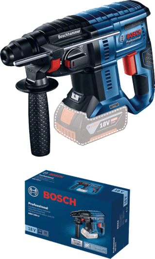 BOSCH Cordless Rotary Hammer, 18.0V, Li-ion, Extra Battery Included, GBH180-LI Professional